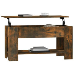 Berkfield Modern Coffee Table Smoked Oak 101X49X52 Cm Engineered Wood - thumbnail 7