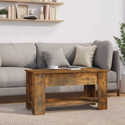Berkfield Modern Coffee Table Smoked Oak 101X49X52 Cm Engineered Wood - thumbnail 8