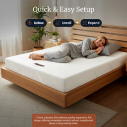 Mattress Guru 4Ft6 Double Memory 8000 Mattress, Multi-Foam Support System For Balanced Comfort And Deeper Pressure Relief, 20Cm Deep - thumbnail 7