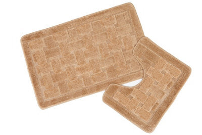 Emma Barclay Orkney 2 Piece Non Slip Bathroom Set Beige