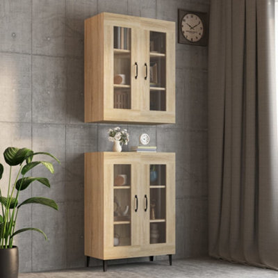 Berkfield Hanging Wall Cabinet Sonoma Oak 69.5X34X90 Cm - image 1