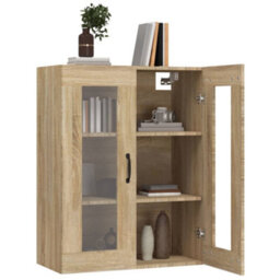 Berkfield Hanging Wall Cabinet Sonoma Oak 69.5X34X90 Cm - thumbnail 7