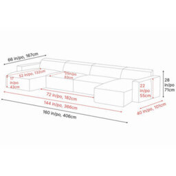 Valencia Nathan Full Aniline Leather Lounge Modular Four Seats Double Chaise Sofa Caramel Brown Color Fsc Pine Wood - thumbnail 2