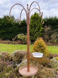 Ruddings Wood Heavy Duty Metal Bird Feeding Station Garden Feeder Pole Stabilizers Stand 243Cm High
