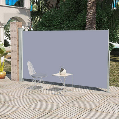 Berkfield Patio Retractable Side Awning 160 X 300 Cm Grey - image 1