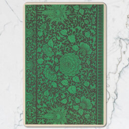 Benjamin Tate Design Damask Green Placemat And Coaster Set Twelve Piece Designer Artwork Wood Base Limited Edition Exclusive - thumbnail 2