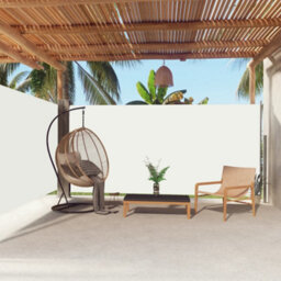 Berkfield Retractable Side Awning Cream 180X600 Cm