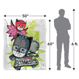 Pj Masks Group Pose Blanket White (One Size) - thumbnail 5