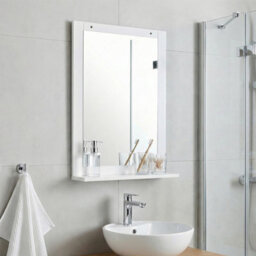 Vcm Wood Bathroom Mirror Hanging Mirror Nilari - thumbnail 4