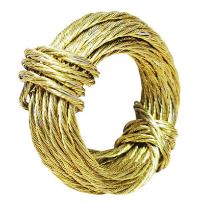 SISI UK Brass Picture Wire No.3, 3 Metresx1.8mm Thick Break Weight 18Kg (40Lb) For Hanging Pictures Photo Frame Hanger Mirror Frame - image 1