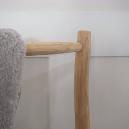 Free Standing Wood Towel Rail - Natural Wood Towel Rail Bathroom - Wooden Clothes Rack - thumbnail 4