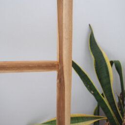 Free Standing Wood Towel Rail - Natural Wood Towel Rail Bathroom - Wooden Clothes Rack - thumbnail 2