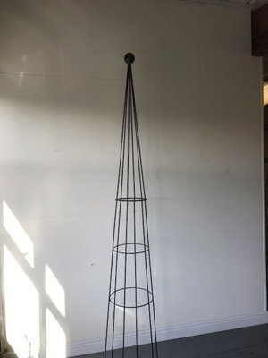 Poppy Forge Hampton 8Ft Obelisk (Split) - Solid Steel - L41 X W41 X H243.8 Cm - Black - Finial Is An Additional Extra - image 1