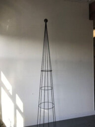 Poppy Forge Hampton 8Ft Obelisk (Split) - Solid Steel - L41 X W41 X H243.8 Cm - Black - Finial Is An Additional Extra - thumbnail 1