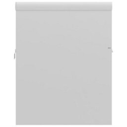Berkfield Sink Cabinet With Built-In Basin High Gloss White Engineered Wood - thumbnail 9