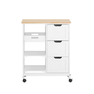 Sobuy Fkw79-W, Kitchen Storage Trolley Cart Storage Trolley Serving Trolley,w67Xd37Xh85 - image 1