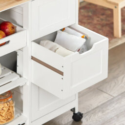 Sobuy Fkw79-W, Kitchen Storage Trolley Cart Storage Trolley Serving Trolley,w67Xd37Xh85 - thumbnail 8