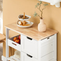 Sobuy Fkw79-W, Kitchen Storage Trolley Cart Storage Trolley Serving Trolley,w67Xd37Xh85 - thumbnail 9