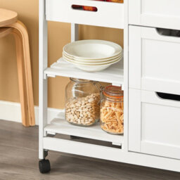 Sobuy Fkw79-W, Kitchen Storage Trolley Cart Storage Trolley Serving Trolley,w67Xd37Xh85 - thumbnail 4