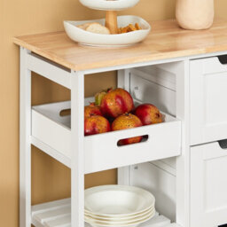 Sobuy Fkw79-W, Kitchen Storage Trolley Cart Storage Trolley Serving Trolley,w67Xd37Xh85 - thumbnail 5