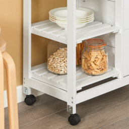 Sobuy Fkw79-W, Kitchen Storage Trolley Cart Storage Trolley Serving Trolley,w67Xd37Xh85 - thumbnail 7