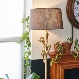 Valuelights Hanging Monkey Animal Quirky Modern Gold Floor Lamp Base - thumbnail 5