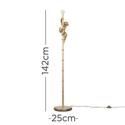 Valuelights Hanging Monkey Animal Quirky Modern Gold Floor Lamp Base - thumbnail 7