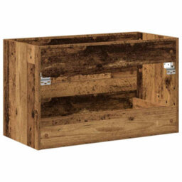 Berkfield Bathroom Sink Cabinet Old Wood 80X38.5X48 Cm Engineered Wood - thumbnail 8
