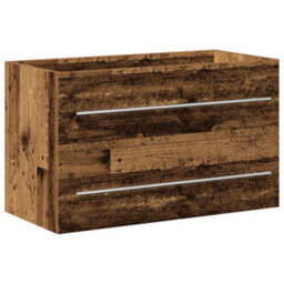 Berkfield Bathroom Sink Cabinet Old Wood 80X38.5X48 Cm Engineered Wood - thumbnail 2