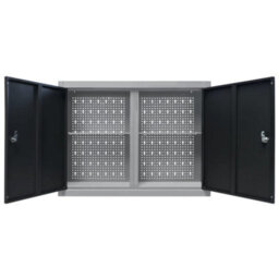 Walplus Wall Mounted Tool Cabinet Industrial Style Metal Grey And Black - thumbnail 5