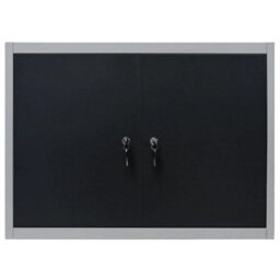 Walplus Wall Mounted Tool Cabinet Industrial Style Metal Grey And Black - thumbnail 3
