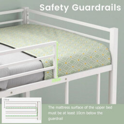 Low Profile Single Over Single Bunk Beds With Full Length Guardrails - thumbnail 6