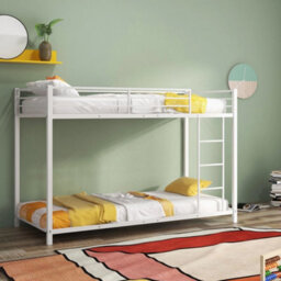 Low Profile Single Over Single Bunk Beds With Full Length Guardrails - thumbnail 4