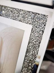 DEENZ Crushed Crystal Photo Frame Jewel Mirror Silver Diamante Picture Frame M - thumbnail 4