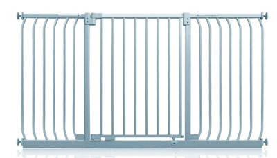 Safetots Elite Pressure Safety Gate, 152Cm - 161Cm, Matt Grey, Pressure Fit Stair Gate - image 1