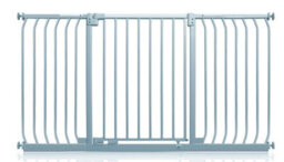 Safetots Elite Pressure Safety Gate, 152Cm - 161Cm, Matt Grey, Pressure Fit Stair Gate
