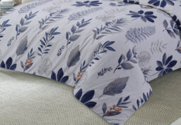 Homes & Linen Hazel Printed Microfiber 4 Piece Bedding Set Duvet Cover Fitted Sheet And Pillowcases - thumbnail 4