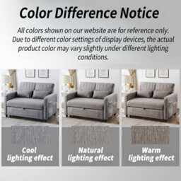 Btm Fold Out Sofa Bed, 2 Seater Sofa With Pull Out Design, Adjustable Backrest And Cotton Linen Fabric - thumbnail 8