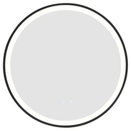 Living And Home Round Metal Framed Anti Fog Led Wall Bathroom Mirror 600mm Dia - thumbnail 3