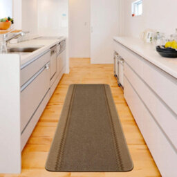 The Rugs Washable Designer Rugs & Mats Lined Bordered Design In Beige   116B - thumbnail 3