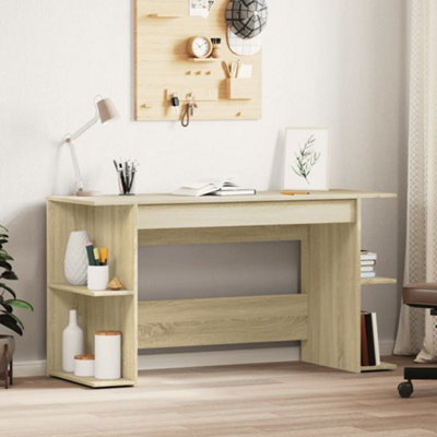Berkfield Desk Sonoma Oak 140X50X75 Cm Engineered Wood - image 1