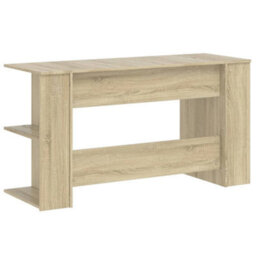 Berkfield Desk Sonoma Oak 140X50X75 Cm Engineered Wood - thumbnail 6