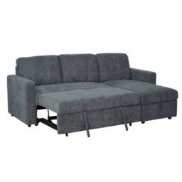 Aspire Nexis Corner Sofa Bed With Storage, Chaise On The Right, Charcoal - thumbnail 5