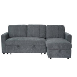 Aspire Nexis Corner Sofa Bed With Storage, Chaise On The Right, Charcoal - thumbnail 3