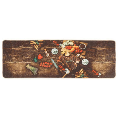 Berkfield Durable Kitchen Rug Multicolour 60X180 Cm Washable Anti Slip