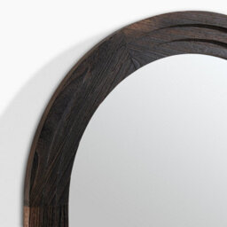 Furniturebox Uk Liora Walnut Wood Full Length 120X80Cm Arch Mirror - thumbnail 7