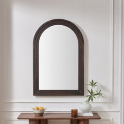 Furniturebox Uk Liora Walnut Wood Full Length 120X80Cm Arch Mirror - thumbnail 2