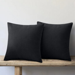 Ameha Luxury Stripe Velvet Crushed Cushion Covers Pack Of 4 Black Cushions 2 Pair Sofa Couch Cushion Protector - thumbnail 6
