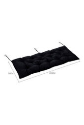 Living And Home Garden Bench Swing Chair Seat Pad Cushion Rectangular Seat Pad For Indoor Ourdoor,black - thumbnail 8
