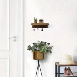 Key Holder Entryway Shelf,nwall Mounted Key Hooks Organizer Storage Rack Decor - thumbnail 5